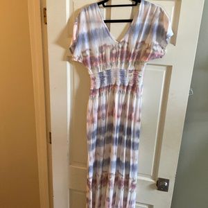 Tie dye maxi dress